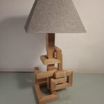 Lampe à poser design, lampe moderne en merisier massif, lampe artisanale, lampe pièce unique, décoration intérieure, éclairage, Holzlampe, Holzlampe aussi Kirschbaum.