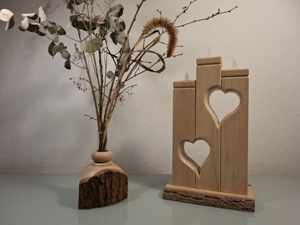 Un Bougeoir en Bois Massif