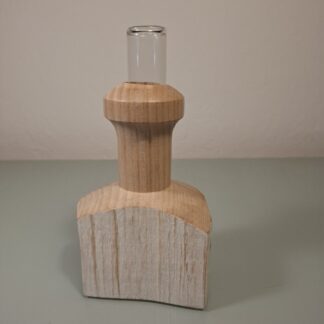 Élégant soliflore en bois tourné 