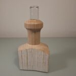 Élégant soliflore en bois tourné 