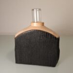 Soliflore en Bois Tourné Brûlé