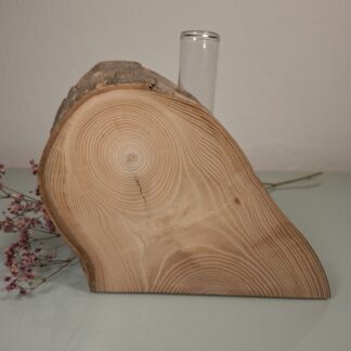 Soliflore tranche de bois