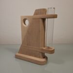 Soliflore en bois forme géométrique