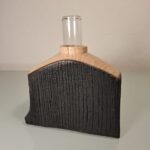 Soliflore en Bois Brûlé Tourné