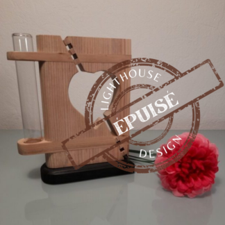 Soliflore en Bois cœur