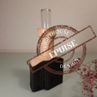 Soliflore en Bois Brûlé