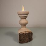 Bougeoir en Bois tourné