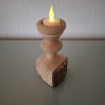 Bougeoir en Bois tourné