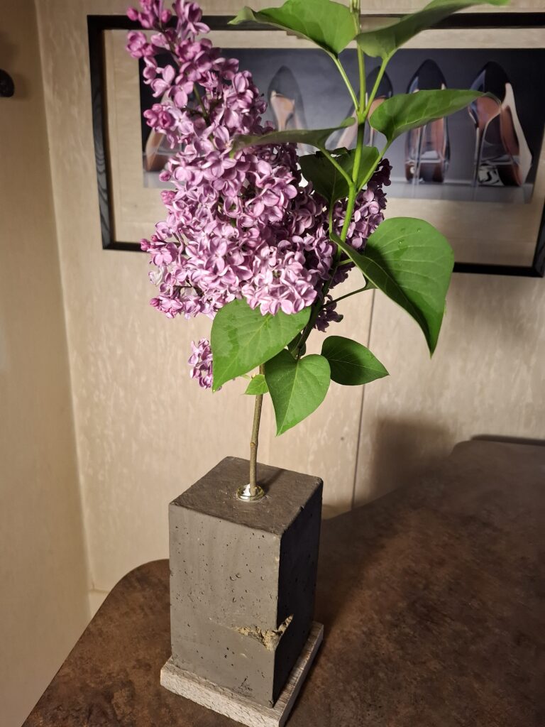 Soliflore Lumineux en Béton