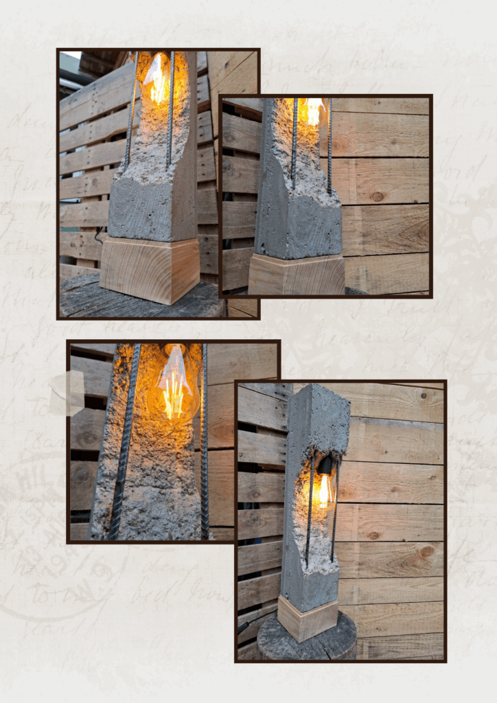 Lampe à poser en béton