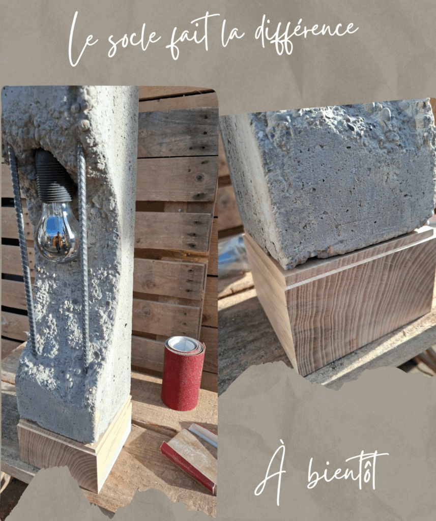Un socle pour nos Lampes en Béton