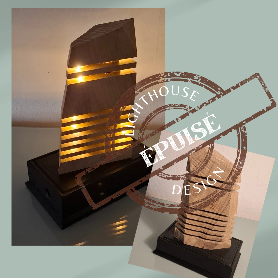 Lampe de Table Mobile en Bois