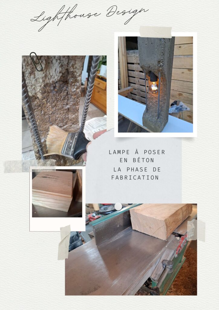 Lampe à poser en béton