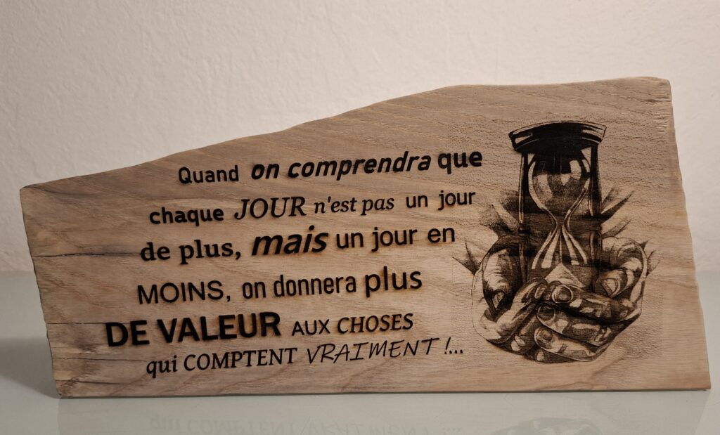 Gravures laser sur bois