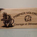 Trophée thème pompier, combat le feu