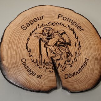 Trophée incliné thème pompier