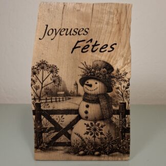 Gravure laser sur bois thème Noël