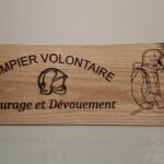 Trophée thème pompier volontaire - courage et dévouement