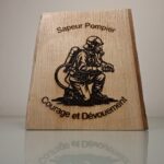 Déco à poser en bois thème Pompiers