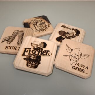 Sous-verres en Bois de fabrication artisanale