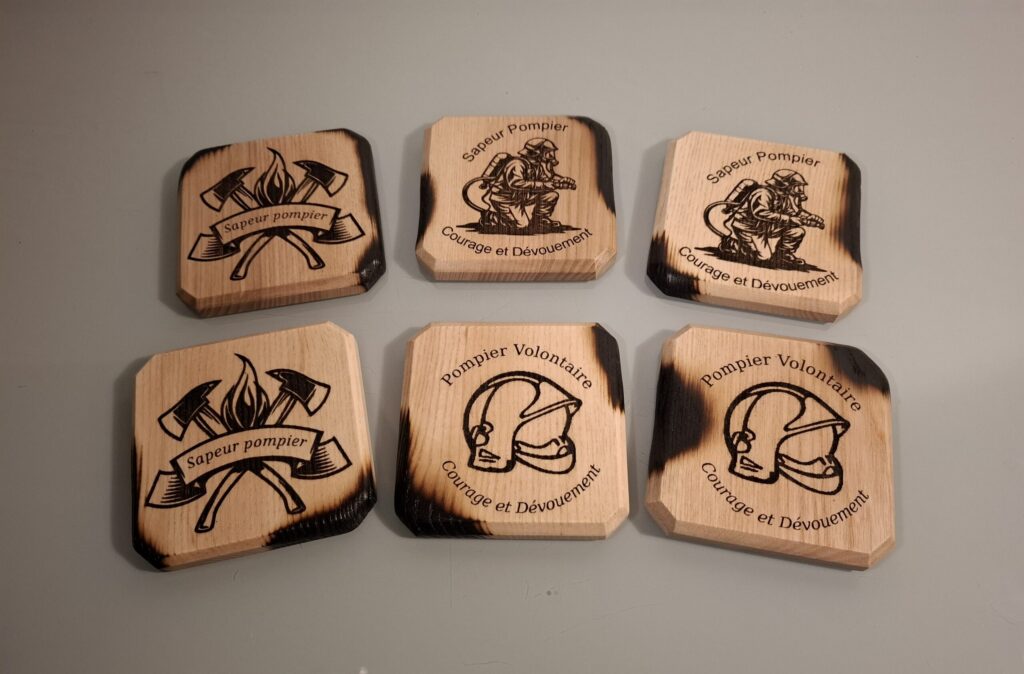 Sous-verre thème pompiers