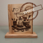 Déco en bois J'aime la pâtisserie