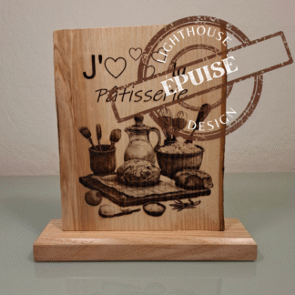 Déco en bois J'aime la pâtisserie