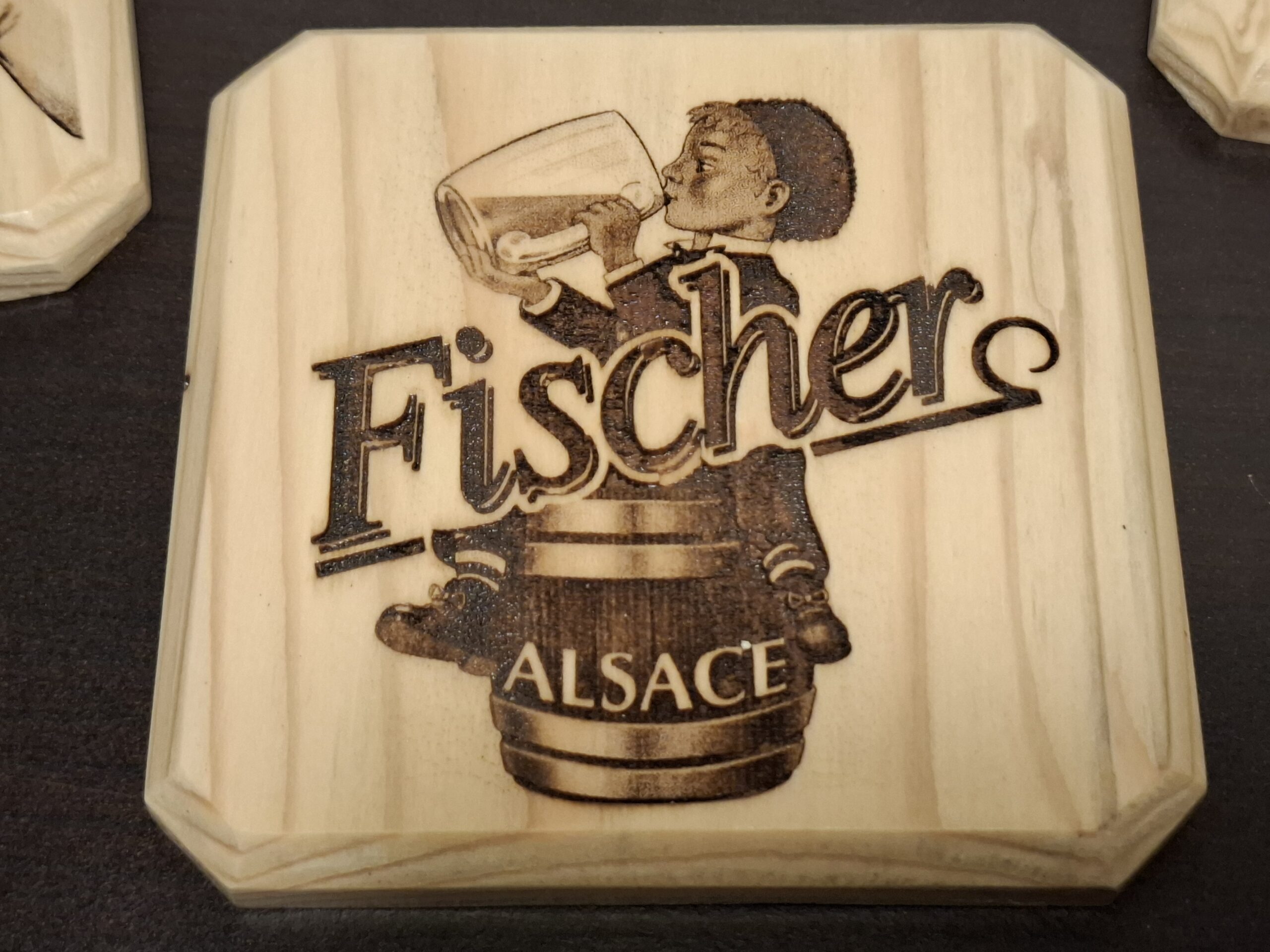 Sous verre en Sapin thème Alsace