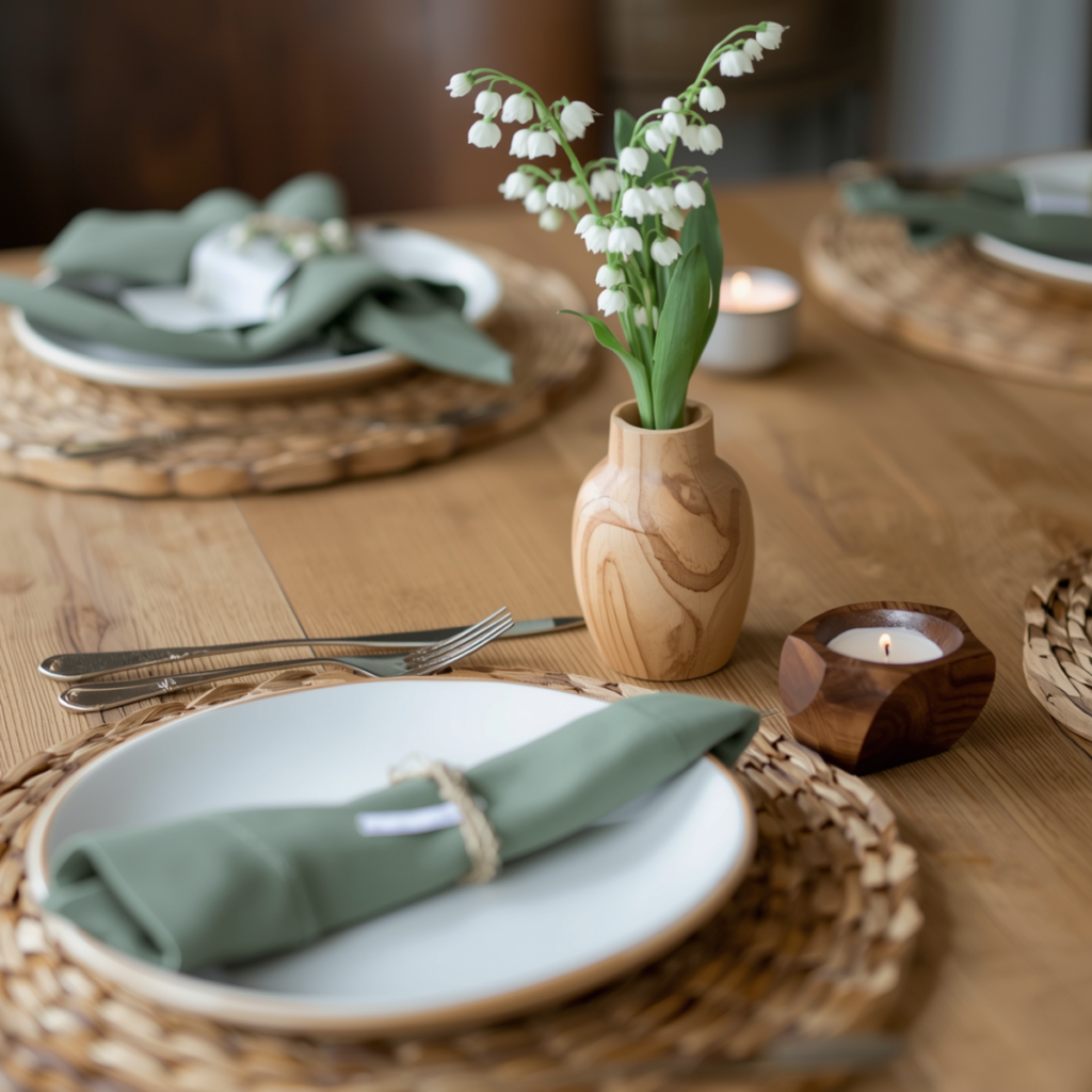 Décoration de Table en Bois pour Valoriser vos fleurs